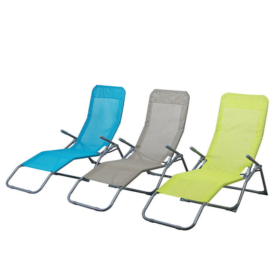 Açık Katlanabilir Şezlong 1 X 1 Textilene Çelik Sallanan Sandalye