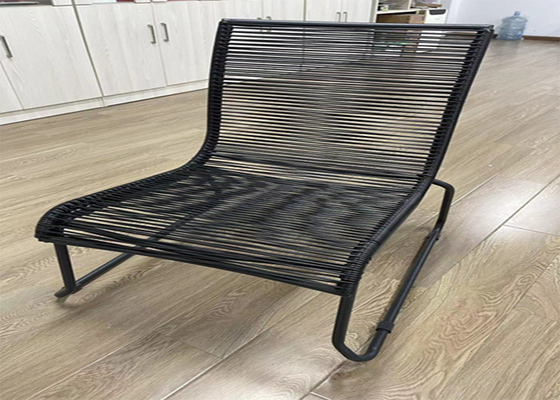 Çelik Çerçeve Açık Bahçe Rattan Sandalye İstiflenebilir 76cm