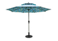 Güneş Koruması 2.5 M Dış Mekan Şemsiyesi, Alüminyum Polyester Bahçe Şemsiyeleri Şemsiyeleri