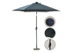 Led Işık Açık Güneş Şemsiyesi, Çelik Polyester Veranda Şemsiyesi Uv Koruması