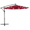 Bahçe Açık Asma Şemsiye Güneş Panelleri LED Aydınlatmalı